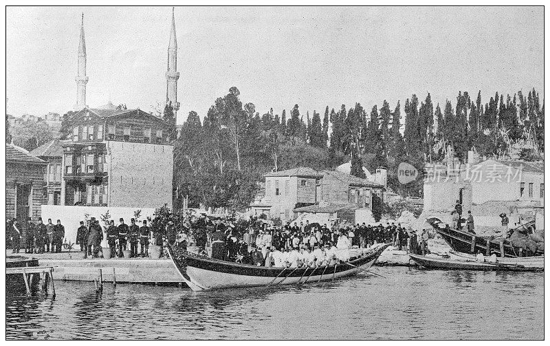 Antique image: Wilhelm II in Eyüp, Istanbul